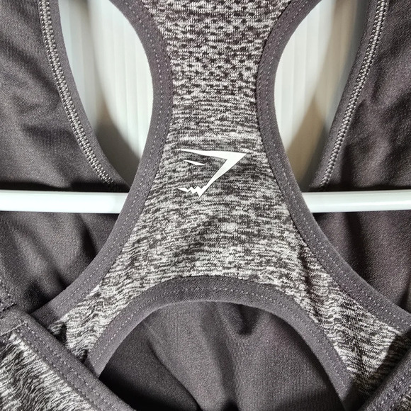 Gymshark Women's Vital Rise Smokey Gray Sports Seamless Bra Gray Marl Size Small - Picture 7 of 9